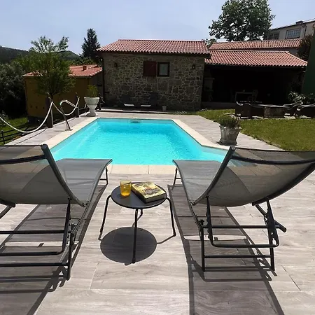 Cozy Galician Stone Farmhouse With Pool Santo Tomé Extérieur photo